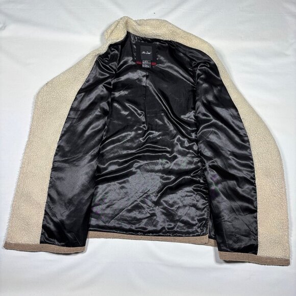 Me Jane Southwestern Sherpa Collar Wool Blend Open Front Long Vest Womens Large - Picture 6 of 10